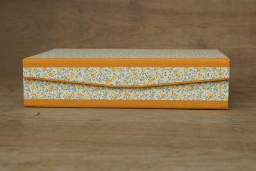 Din A4 box for papers orange yellow handmade in Germany
